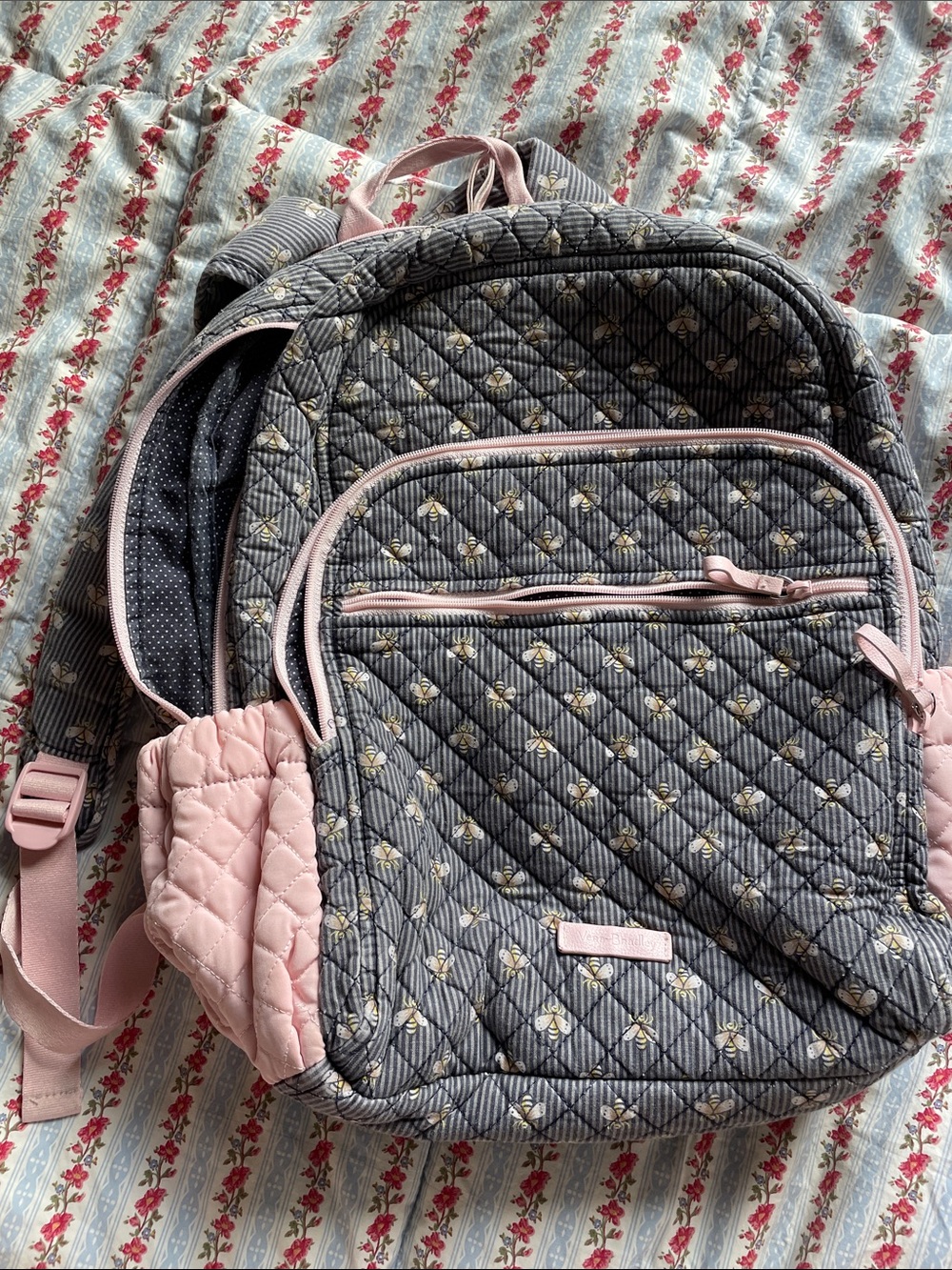 Vera Bradley CUSTOM Bees School Campus Large Laptop Backpack